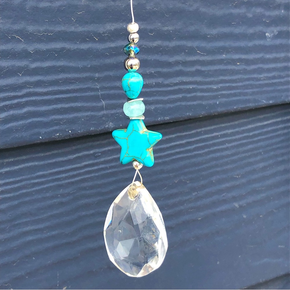 Crystal Blue Howlite Suncatcher